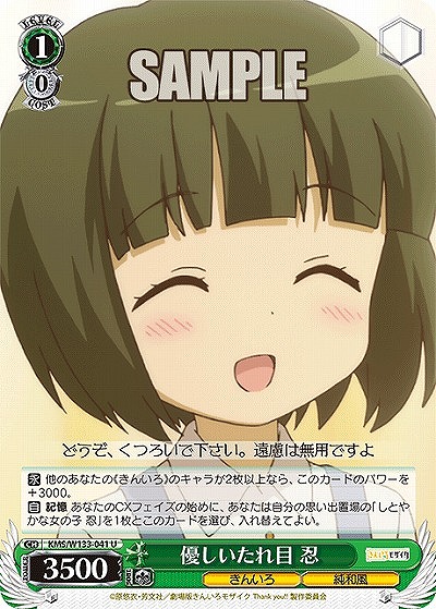 優しいたれ目 忍 【KMS/W133-041U】